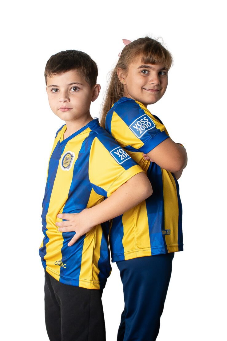 Camiseta titular Kids Le Coq Sportif Azul y Amarillo